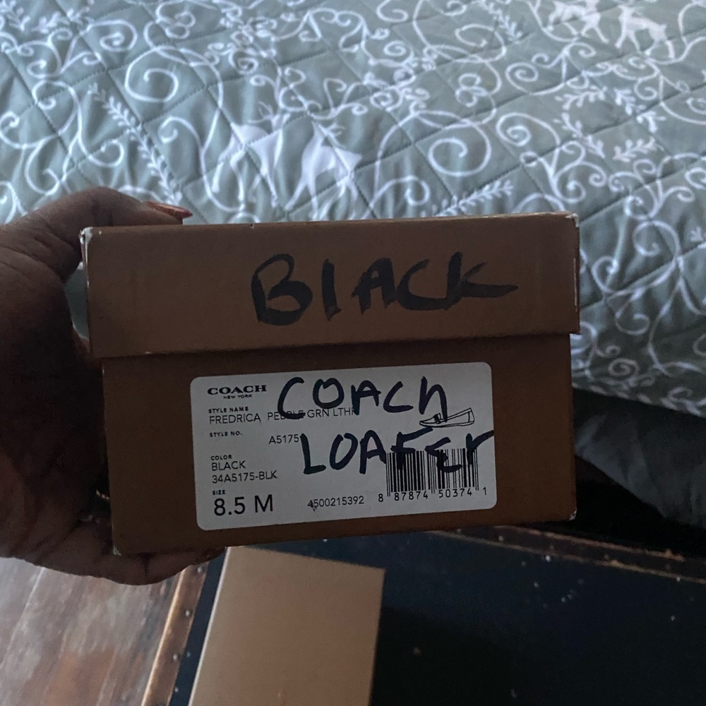 Black coach loafers brand new condition